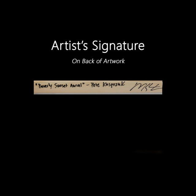 Beverly Sunset Aerial - City Landscape Painting Original Artwork by Pete Kasprzak For Sale - Image 9 of 9