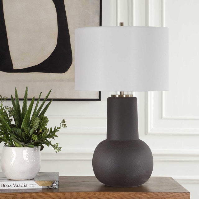 American Robson Rustic Bronze Table Lamp For Sale - Image 3 of 6