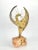 1970s 1970s Brutalist Metal Phoenix Bird Sculpture on Natural Stone For Sale - Image 5 of 12