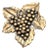 Vintage Signed Joseff of Hollywood Goldtone Grape Cluster Brooch For Sale