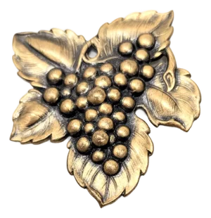 Vintage Signed Joseff of Hollywood Goldtone Grape Cluster Brooch