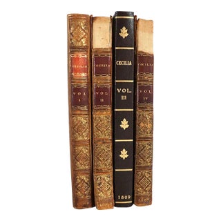 Early 19th Century Cecelia or Memoirs of an Heiress by Frances (Fanny) Burney Books - Set of 4 For Sale