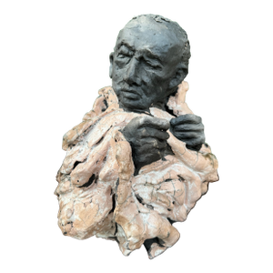 Late 20th Century Vintage Handcrafted Sculpture of the Bust of a Distinguished African Gentleman