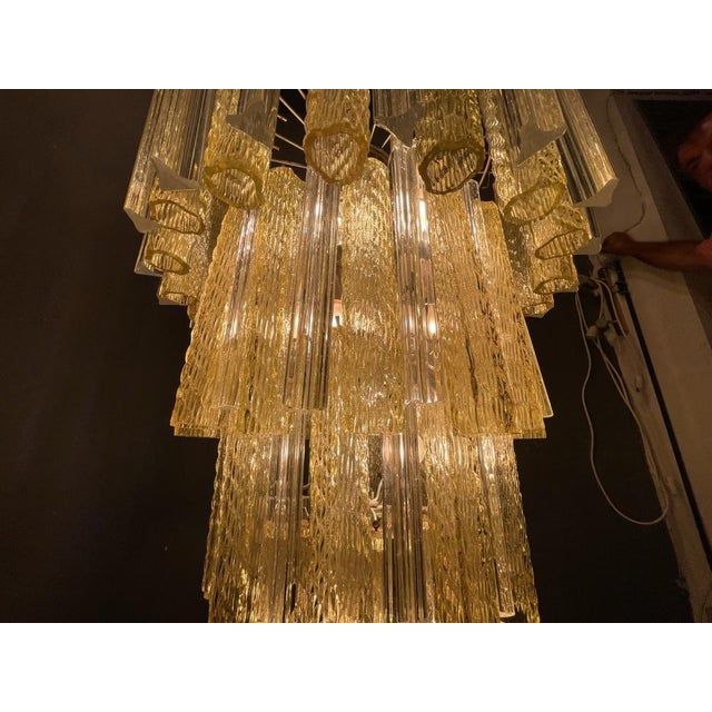 Large Murano Glass Chandelier by Paolo Venini, 1970s For Sale - Image 11 of 18