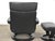 Mid-Century Modern 1960s Black Leather Ekornes Stressless Recliner and Ottoman For Sale - Image 3 of 9