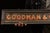 Antique reverse-painted glass mercantile sign for Goodman & Crutchfield, an undertaker firm operating in Cooper County,...