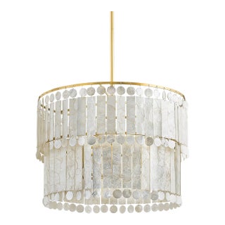 Mitzi Melisa 24 in. 6 Light Chandelier in Aged Brass Finish For Sale