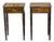 Pair of English Regency Period 19th Century Zebra Wood Tables with Brass Gallery For Sale