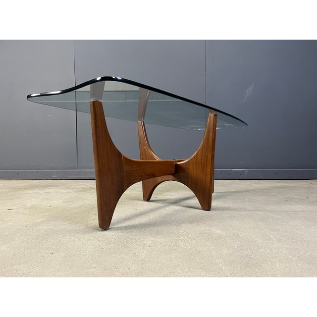 Mid-Century Scandinavian Teak and Glass Coffee Table, 1960s For Sale - Image 4 of 12