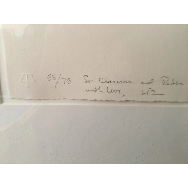 1980s Elizabeth Osborn Surrealist Figurative Framed Print For Sale - Image 5 of 5