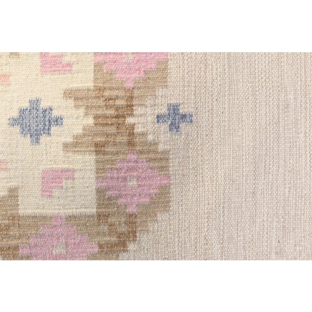 Mid-Century Modern Mid-Century Swedish Runner in Tones of Cream and Brown, 1960 For Sale - Image 3 of 6