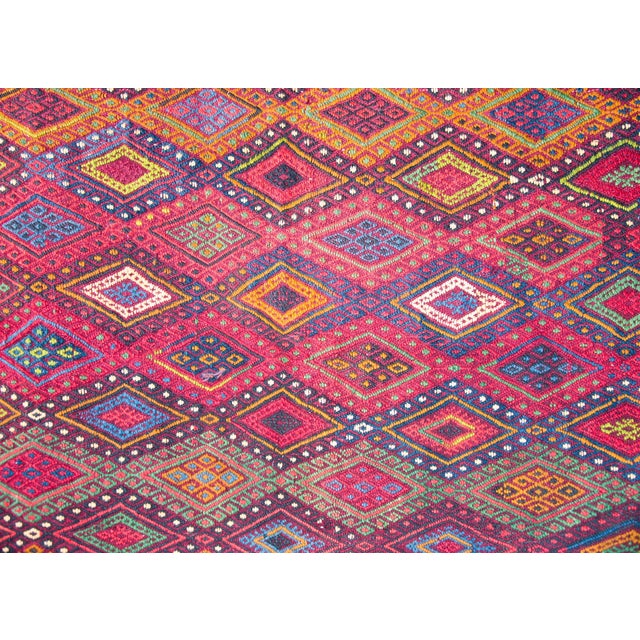 Vintage Uzbek Sumak Rug For Sale - Image 12 of 15
