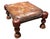 Antique Tufted Leather Ottoman Footstool Bench.