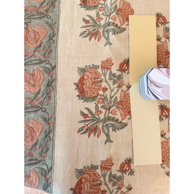 Lee Jofa Block Print Floral Fabric - 6+ Continuous Yards For Sale - Image 10 of 10
