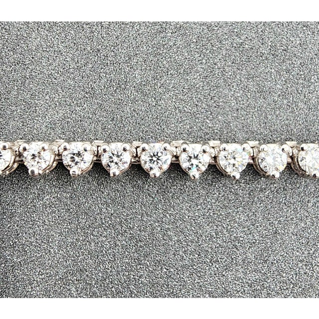 5.41 Ct Diamond Tennis Necklace For Sale - Image 4 of 9