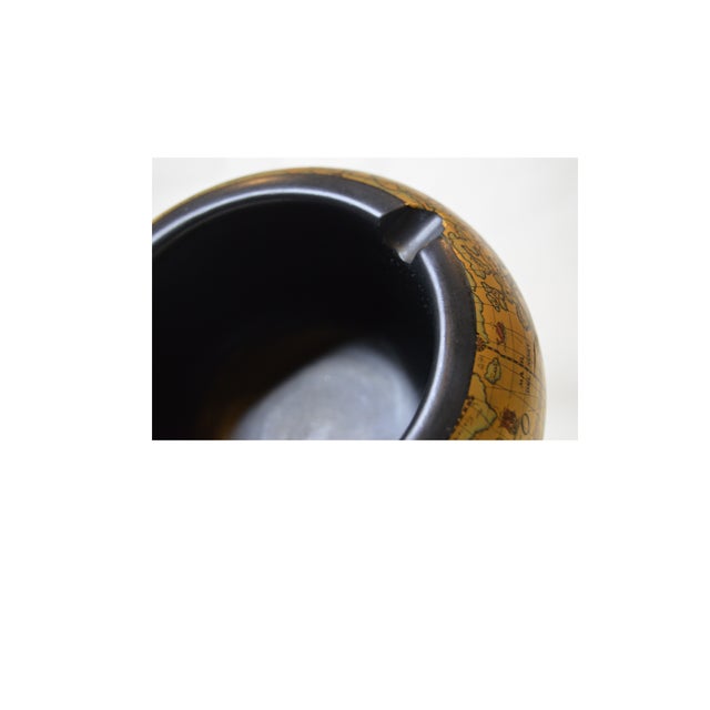 Mid 20th Century Vintage Mid-Century Modern Ceramic World Map Ashtray For Sale - Image 5 of 6