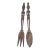 African Carved Spoon and Fork Decor - Set of 2 For Sale