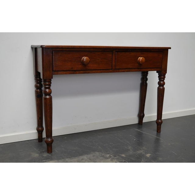 Wood Victorian English Side Table in Oak, 1800s For Sale - Image 7 of 18