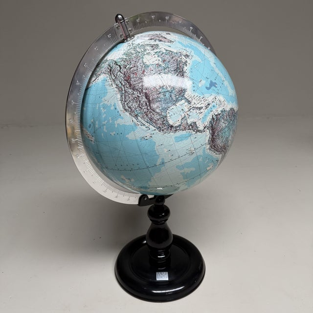 Mid-Century Modern Japanese School Globe on Black Base, 1980s For Sale - Image 18 of 18