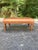 Late 20th Century Cognac Leather Rectangular Ottoman With Turned Wood Legs & Nailhead Trim For Sale - Image 4 of 6