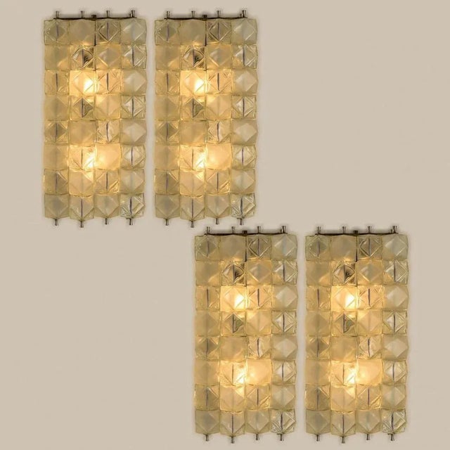 Crystal and Nickel Plated Wall Lamps by Filvem Voghera, 1968, Set of 2 For Sale - Image 11 of 15