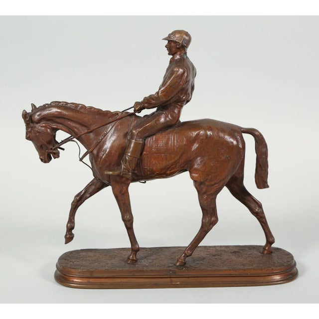 19th Century Antique Pierre Jules Mêne French Bronze Equestrian Race Horse Sculpture For Sale In Seattle - Image 6 of 9