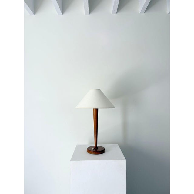 Wood Art Deco Table Lamp in Wood, France, 1920 For Sale - Image 7 of 7