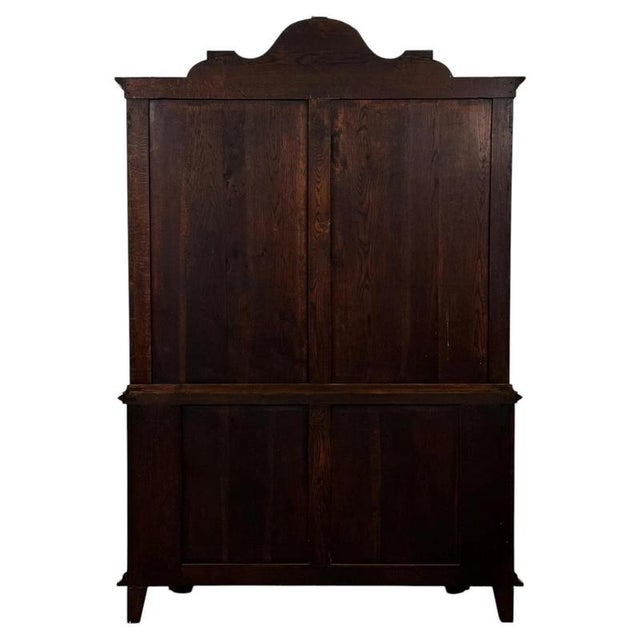 Antique Dutch Walnut Display Cabinet Vitrine with Glazed Doors For Sale - Image 9 of 12