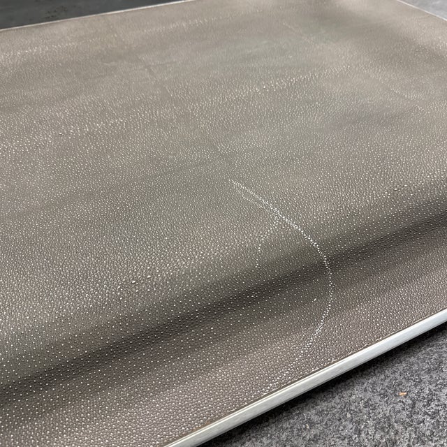 Gray Four Hands Bentley Shagreen Shadow Box Coffee Table For Sale - Image 8 of 12