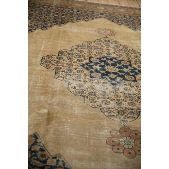 Camel Vintage Distressed Tabriz Carpet - 8'4" X 11'2" For Sale - Image 8 of 13