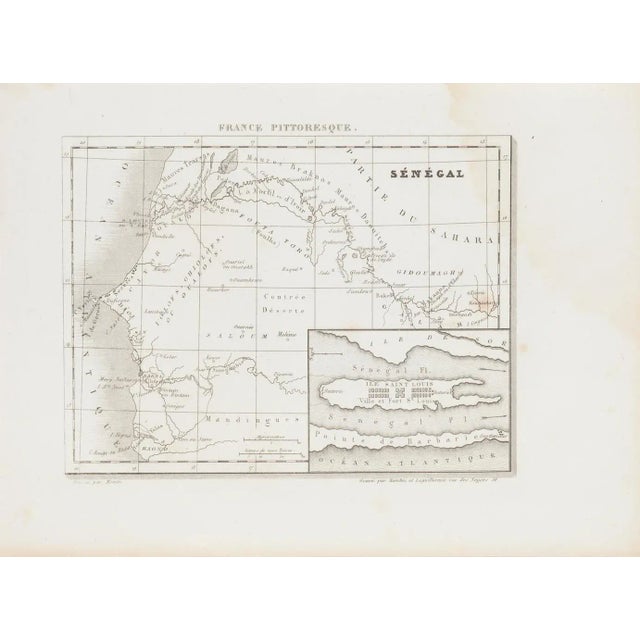 Map of Senegal is an original etching realized by an anonymous engraver of the 19th Century. Printed in series of ''France...