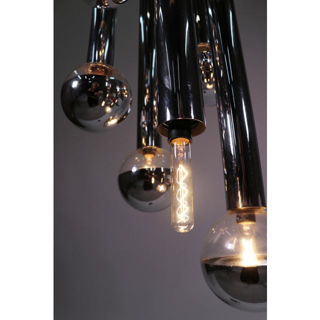 Chrome & Glass Cascading Light by Motoko Ishii for Staff, 1970s For Sale - Image 9 of 11