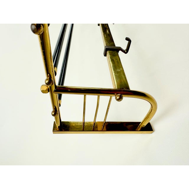 Mid-Century Modern Brass Coat and Hat Rack, 1960s For Sale - Image 6 of 18