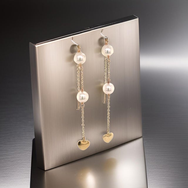 Akoya Pearl Earrings 14k Yellow Gold Certified For Sale - Image 13 of 16