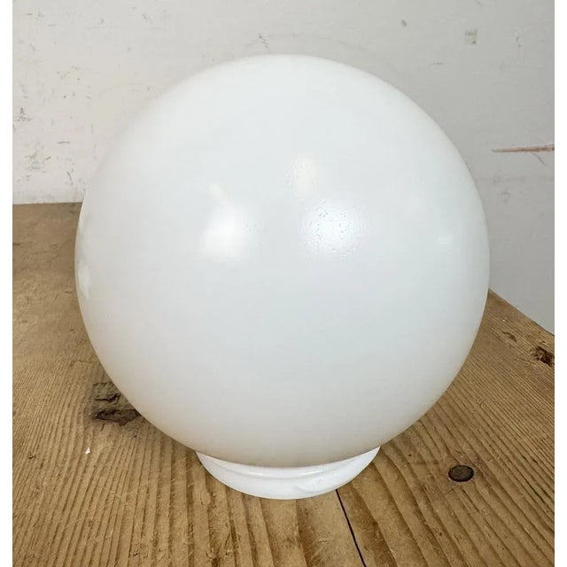 Vintage Porcelain and Milk Glass Ceiling Light, 1960s For Sale - Image 10 of 16