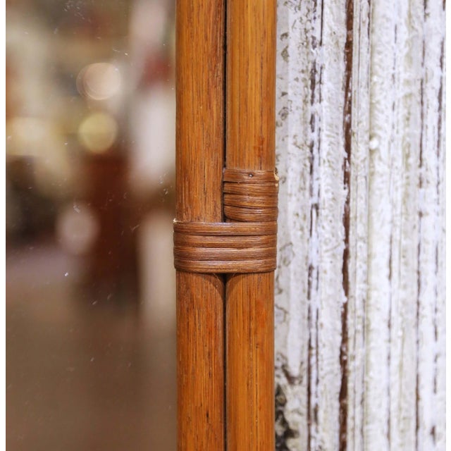 Glass Early 20th Century French Faux Bamboo Wall Mirror With Original Glass For Sale - Image 7 of 9