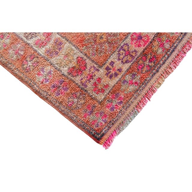 Hand-Knotted Turkish Runner Rug. Extra Long Hallway Rug Stair Runner - 2′7″ × 16′ For Sale - Image 13 of 15