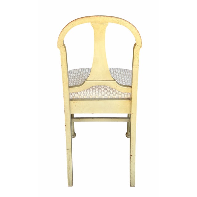 1920s Small Antique French Painted Side Chair For Sale - Image 5 of 5