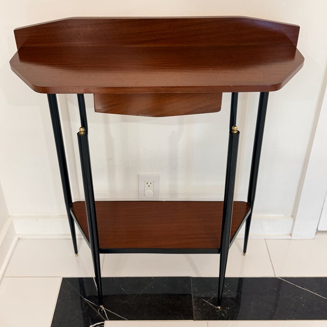 Italian Demi Lune Console Table, 1950s For Sale In Washington DC - Image 6 of 8