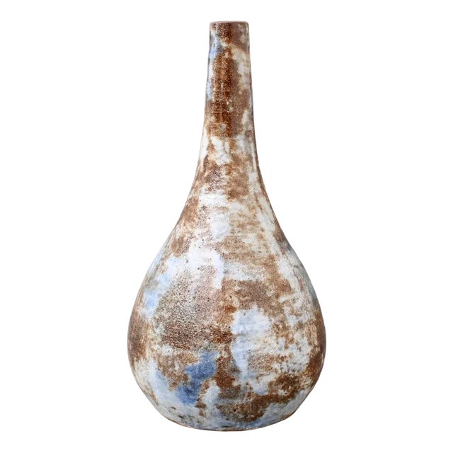 Small Mid-Century Ceramic Flower Vase by Alexandre Kostanda, 1960s For Sale