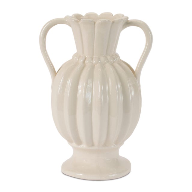 Add timeless elegance to your decor with this led Ribbed Vase. Featuring a classic urn-inspired silhouette, this vase is...