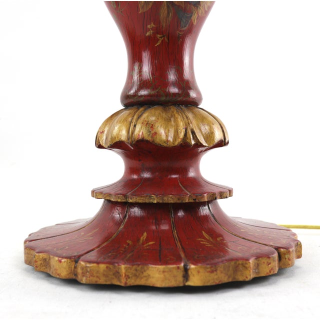Vintage Brunschwig & Fils Style Hand-Painted Table Lamp / Vintage Table Lamp For Sale In New York - Image 6 of 8