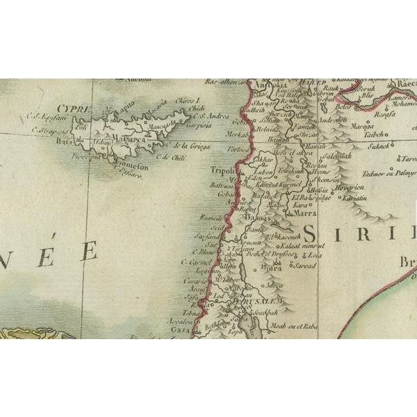 Antique Map of Asian Turkey and Levant and Mesopotamia by Tardieu, 1802 For Sale - Image 6 of 7