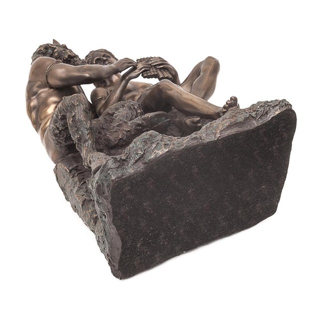 Sculpture of Pan and Daphnis in Bronze & Resin, 2008 For Sale - Image 12 of 13