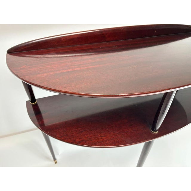 Mid-Century Modern Italian Console Table in Wood and Brass, 1950s For Sale - Image 11 of 16