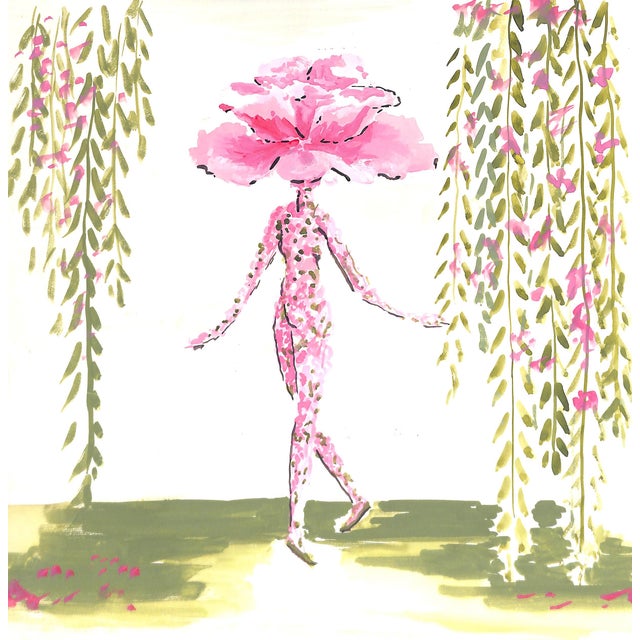 Art Sz: 14 1/2"H x 23"W Two-sided artwork Alexander Warren Montel (1921-2002)