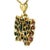 Metal Vintage 18k Gold Ruby Sapphire Butterfly Pendant For Sale - Image 7 of 12