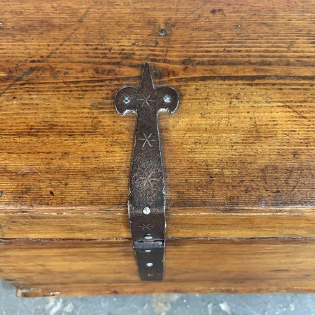 Antique Dometop Blanket Chest With Exposed Dovetails For Sale - Image 11 of 11