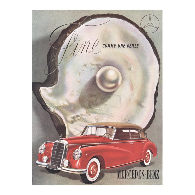 1951 Mercedes-Benz Car Advertisement Print For Sale