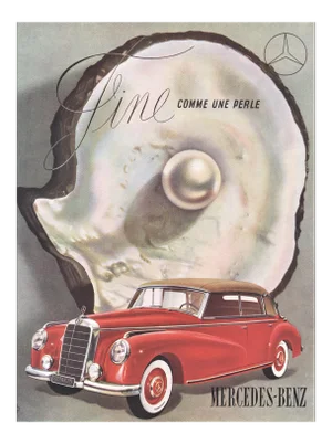 1951 Mercedes-Benz Car Advertisement Print